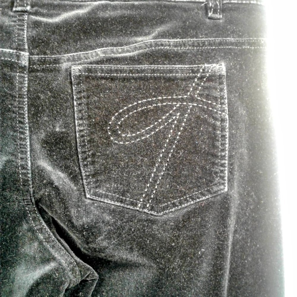 Black Thalia Sodi Velveteen Jeans Size: 1X - Picture 9 of 9